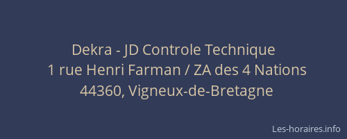 Dekra - JD Controle Technique