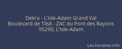 Dekra - L'Isle-Adam Grand Val