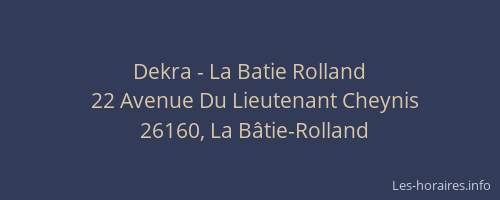 Dekra - La Batie Rolland