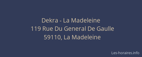 Dekra - La Madeleine