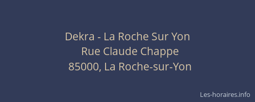Dekra - La Roche Sur Yon