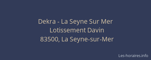 Dekra - La Seyne Sur Mer