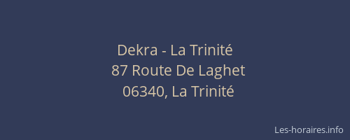 Dekra - La Trinité