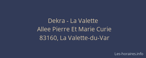 Dekra - La Valette