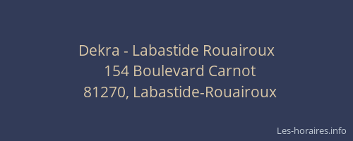 Dekra - Labastide Rouairoux