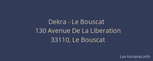 Dekra - Le Bouscat