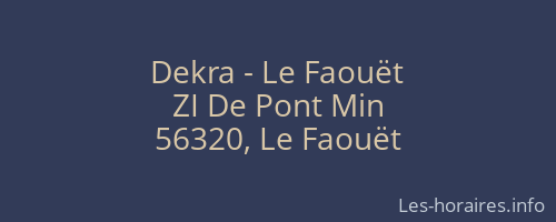 Dekra - Le Faouët