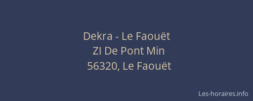 Dekra - Le Faouët