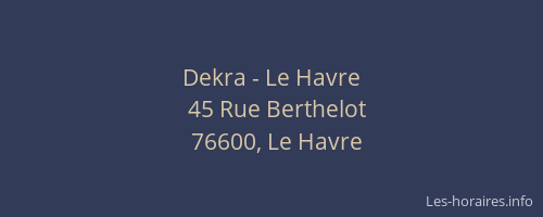 Dekra - Le Havre