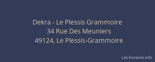 Dekra - Le Plessis Grammoire