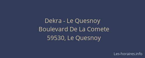 Dekra - Le Quesnoy
