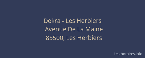 Dekra - Les Herbiers