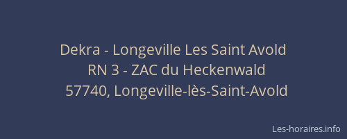 Dekra - Longeville Les Saint Avold