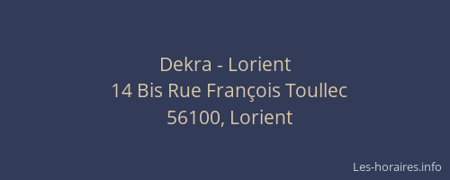 Dekra - Lorient