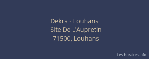 Dekra - Louhans