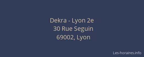 Dekra - Lyon 2e