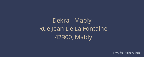 Dekra - Mably