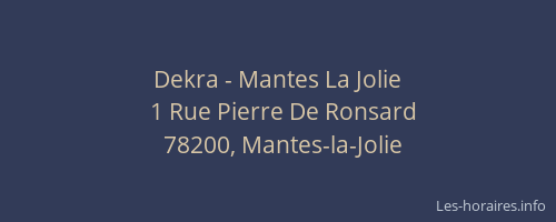 Dekra - Mantes La Jolie