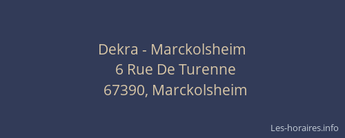 Dekra - Marckolsheim
