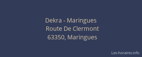Dekra - Maringues