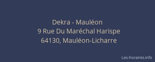 Dekra - Mauléon