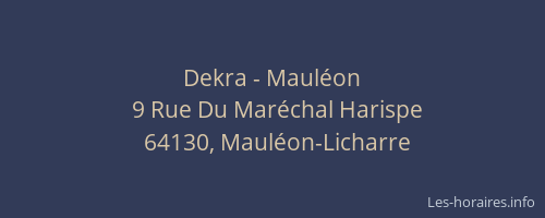 Dekra - Maul&eacute;on