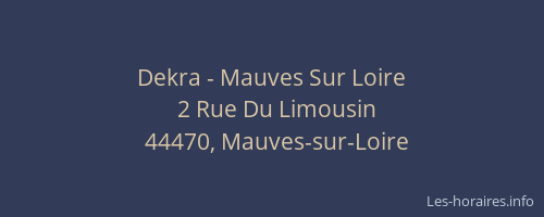 Dekra - Mauves Sur Loire