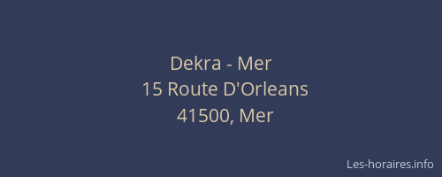 Dekra - Mer