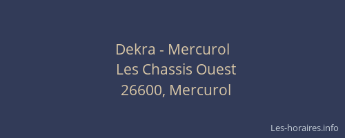 Dekra - Mercurol