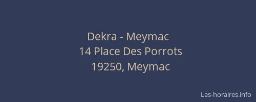 Dekra - Meymac