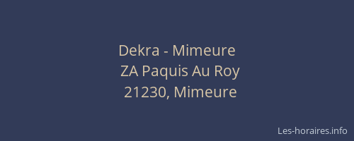 Dekra - Mimeure