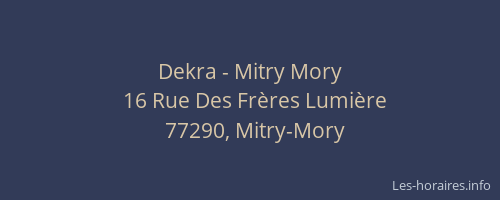 Dekra - Mitry Mory