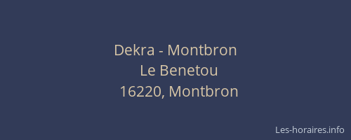 Dekra - Montbron