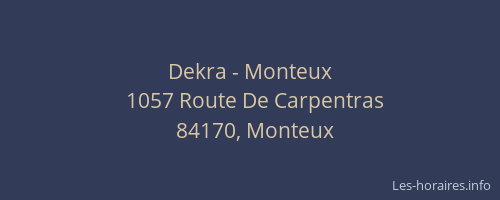 Dekra - Monteux