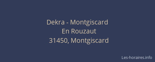 Dekra - Montgiscard