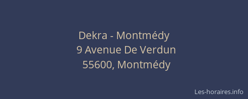 Dekra - Montmédy