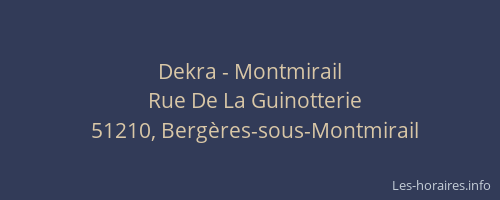 Dekra - Montmirail