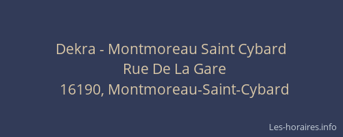 Dekra - Montmoreau Saint Cybard