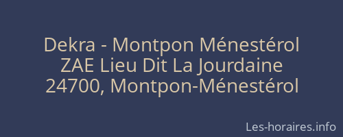 Dekra - Montpon Ménestérol