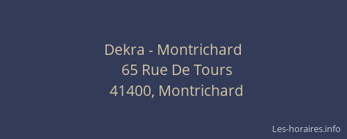 Dekra - Montrichard