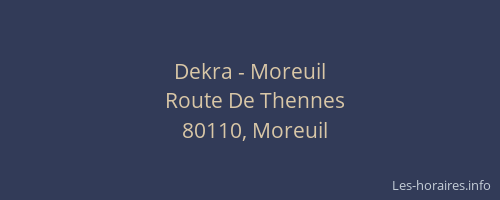 Dekra - Moreuil