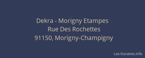 Dekra - Morigny Etampes