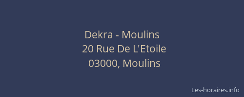 Dekra - Moulins