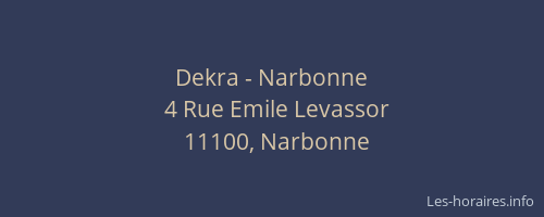 Dekra - Narbonne