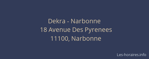 Dekra - Narbonne