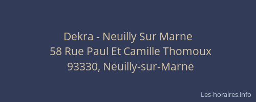Dekra - Neuilly Sur Marne