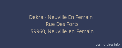 Dekra - Neuville En Ferrain