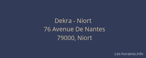 Dekra - Niort