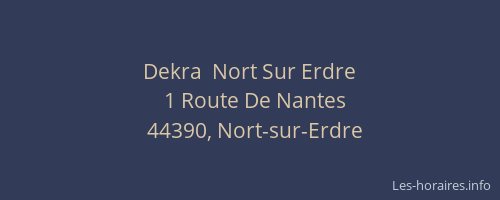 Dekra  Nort Sur Erdre