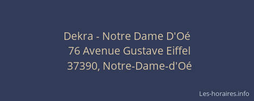 Dekra - Notre Dame D'O&eacute;